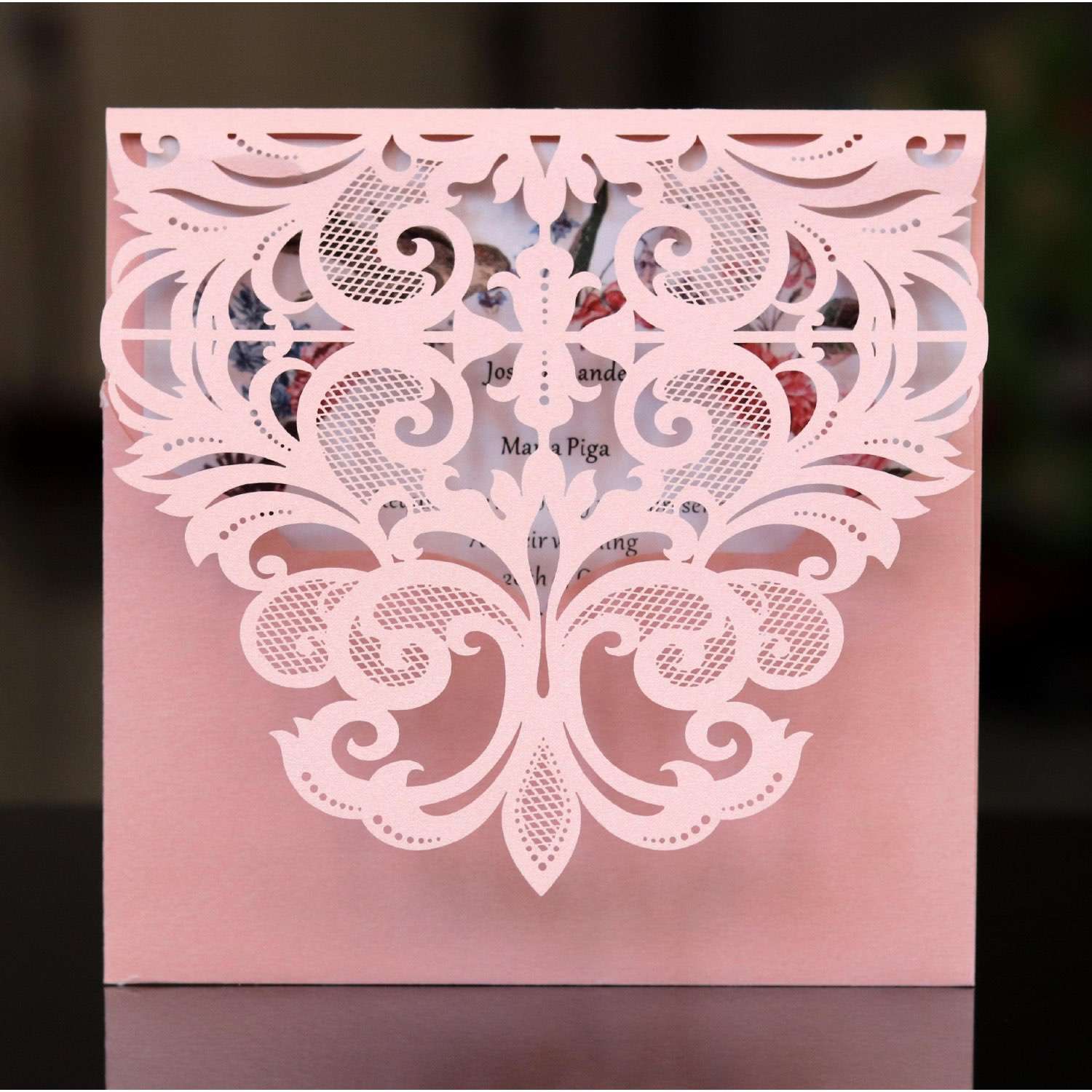 Holiday Greeting Card Thanksgiving Day Wedding Card Invitation Laser Card